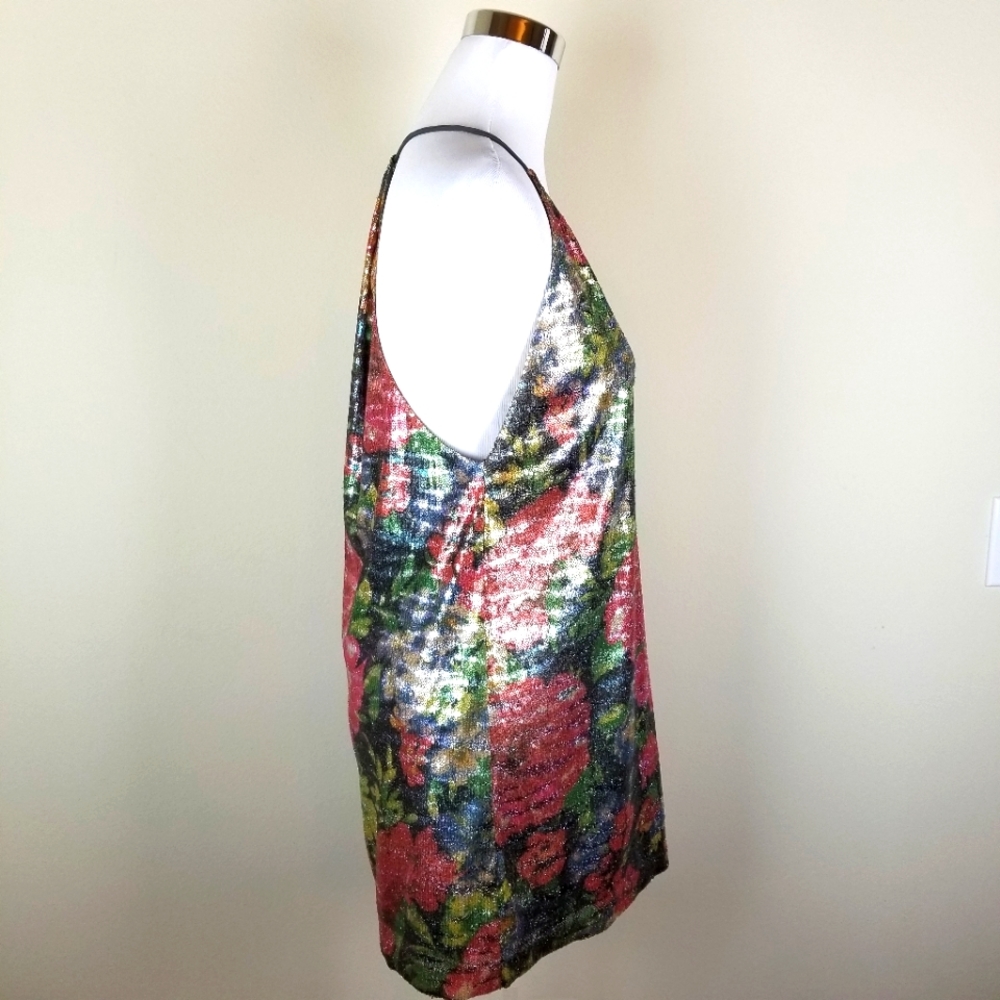 FREE PEOPLE Tangier Floral Sequin Mini Dress Small - Picture 5 of 9
